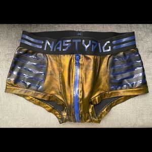Nasty Pig Rubberized full front to back zip short